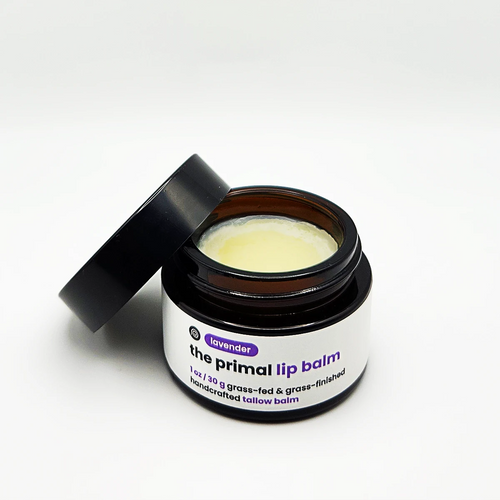 Lavender lip tallow balm by The Primal