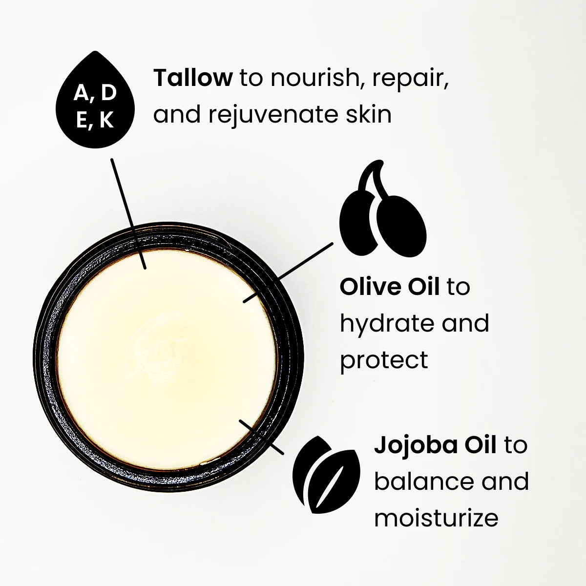 Whipped Tallow Balm For Face & Body - Unscented