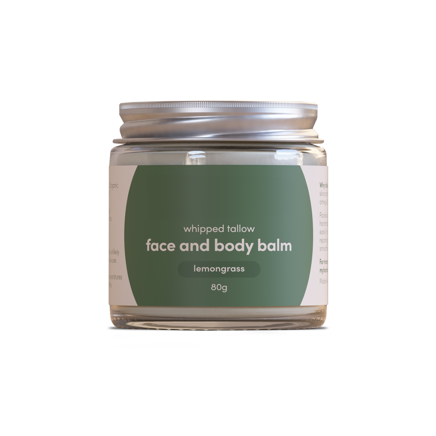 Grass-Fed Whipped Tallow Balm (Face & Body) - Lemongrass