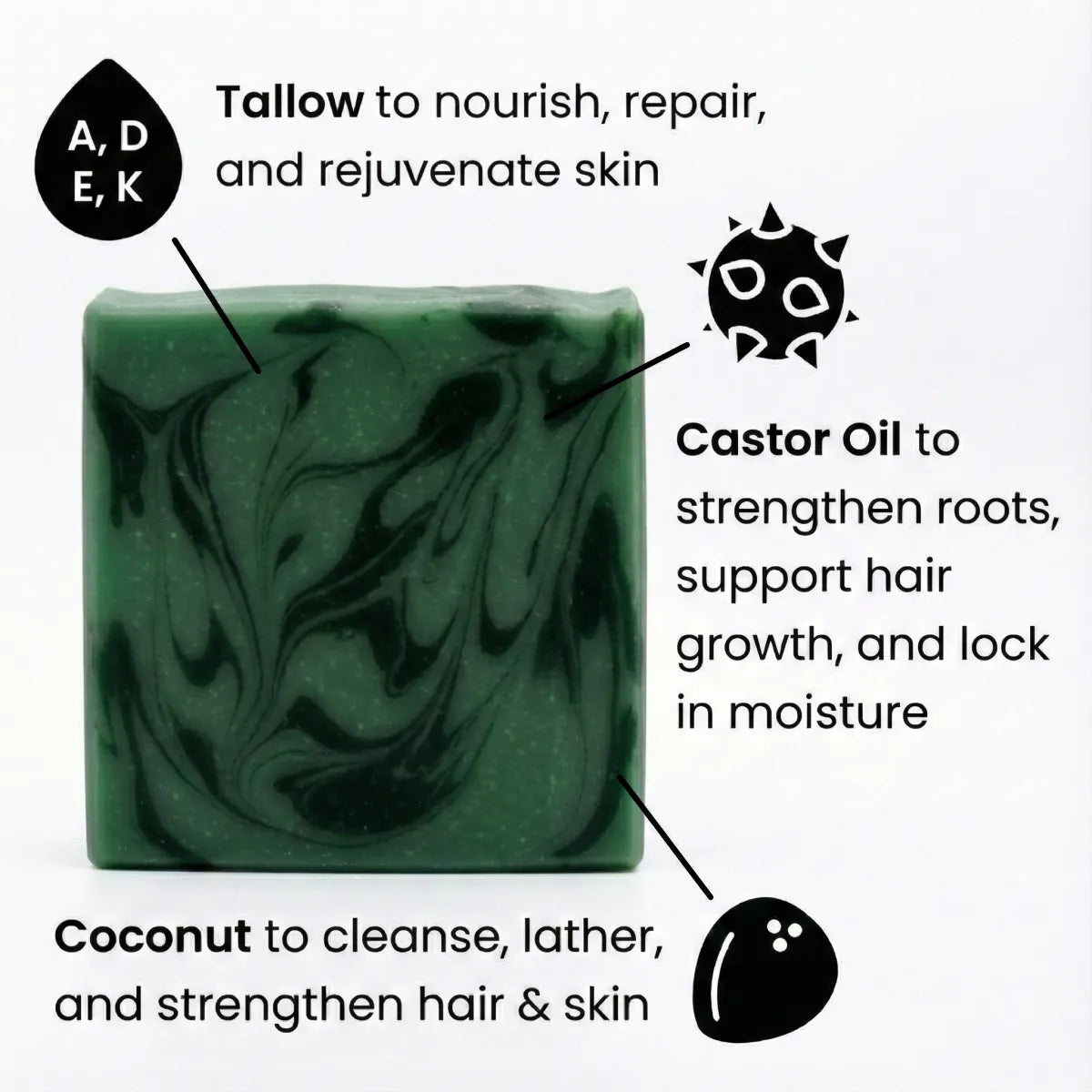 Wild Mint Tallow Shampoo & Body Bar